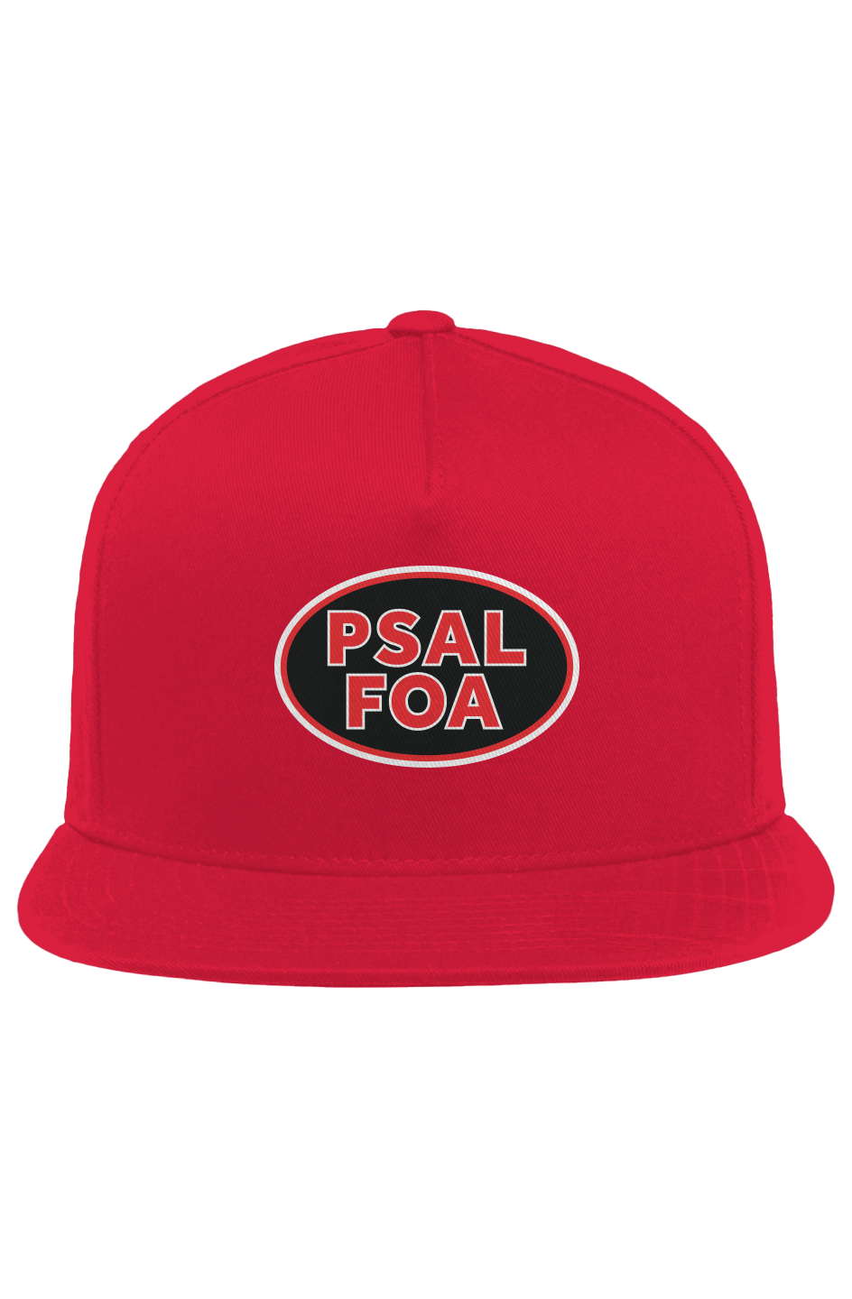 PSAL-FOA 5-Panel Cotton Twill Snapback Cap (Black Logo)
