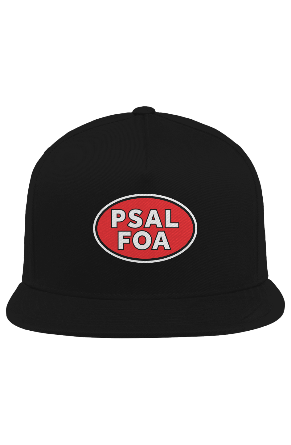 PSAL-FOA 5-Panel Cotton Twill Snapback Cap (Red Logo)