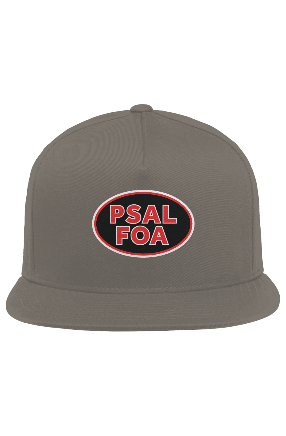 PSAL-FOA 5-Panel Cotton Twill Snapback Cap (Black Logo)
