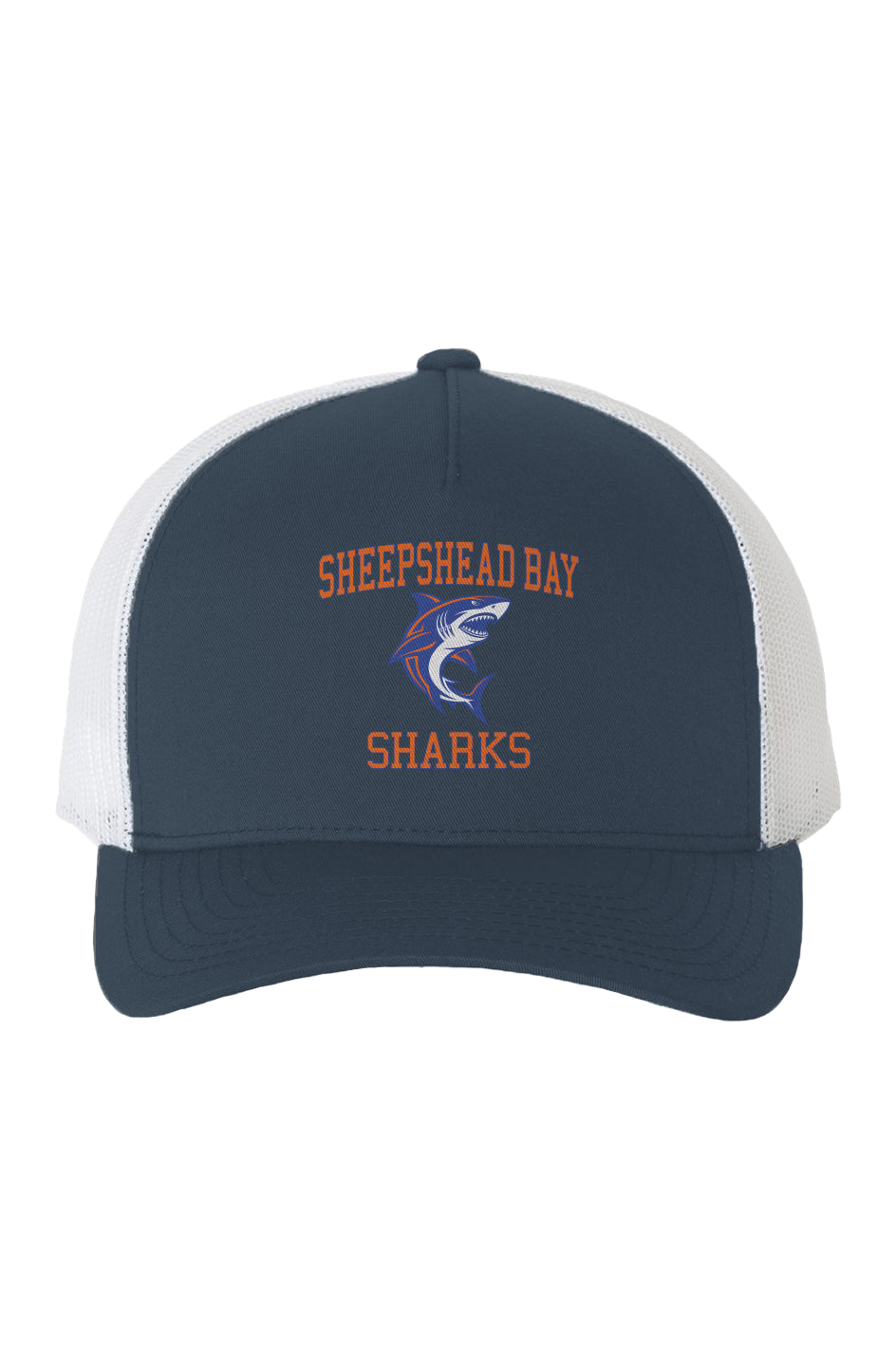 SBHS Sharks White Mesh Trucker Cap