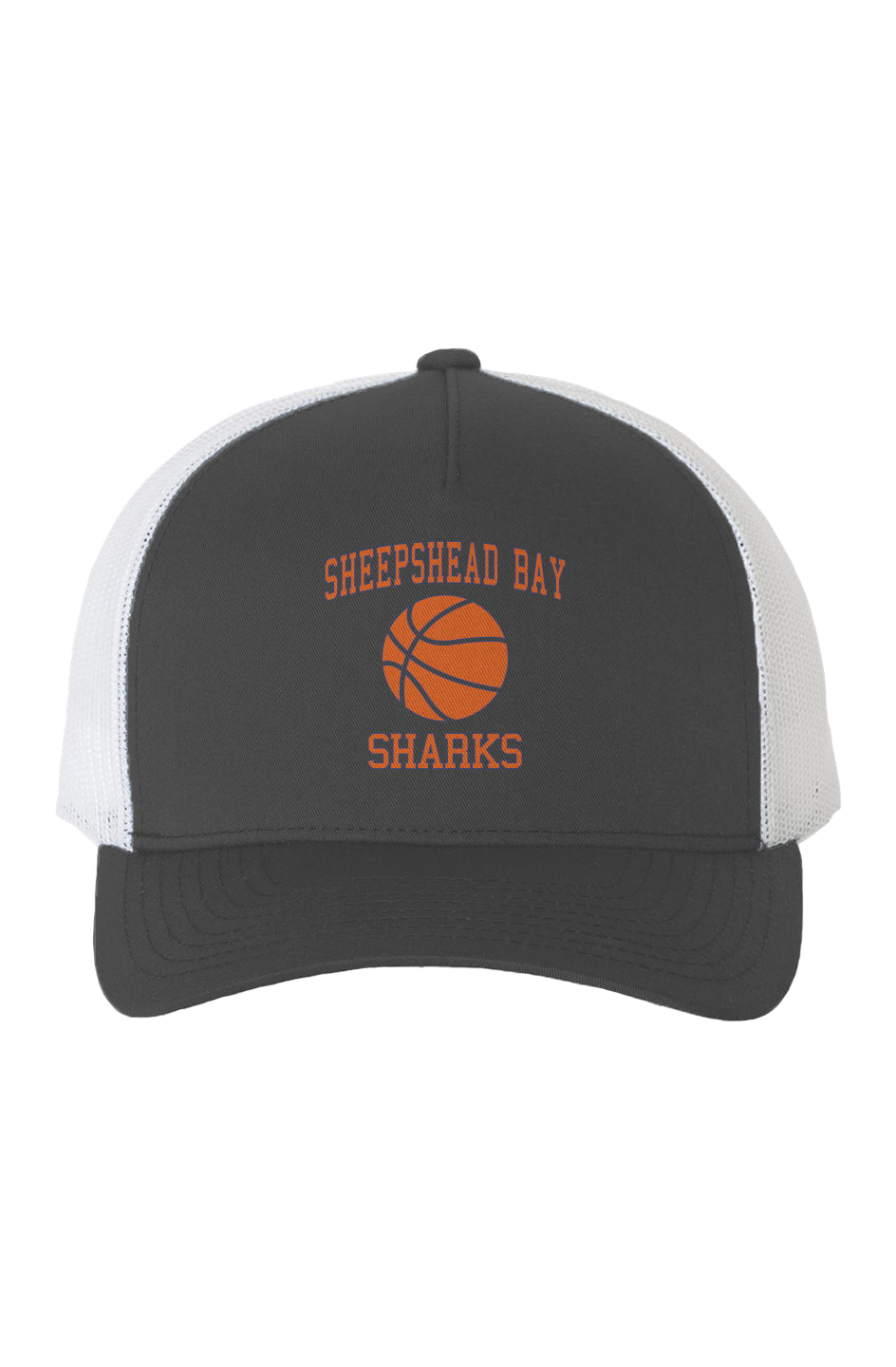 SBHS Basketball White Mesh Retro Trucker Cap
