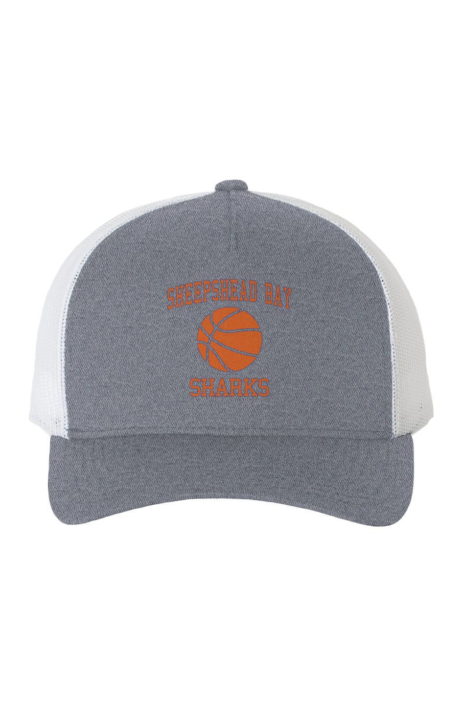 SBHS Basketball White Mesh Retro Trucker Cap