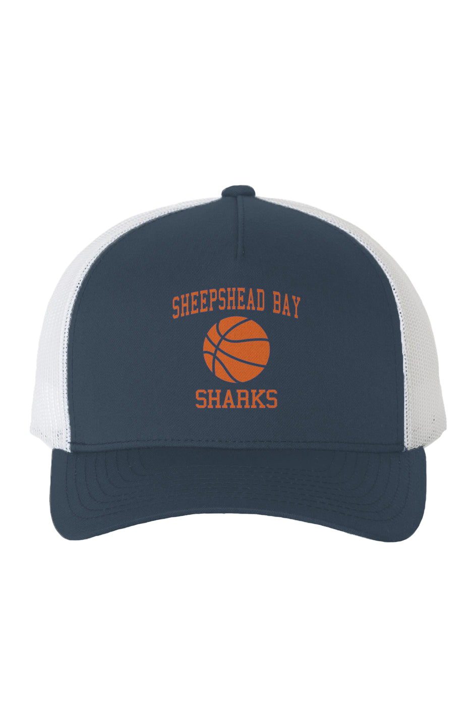 SBHS Basketball White Mesh Retro Trucker Cap