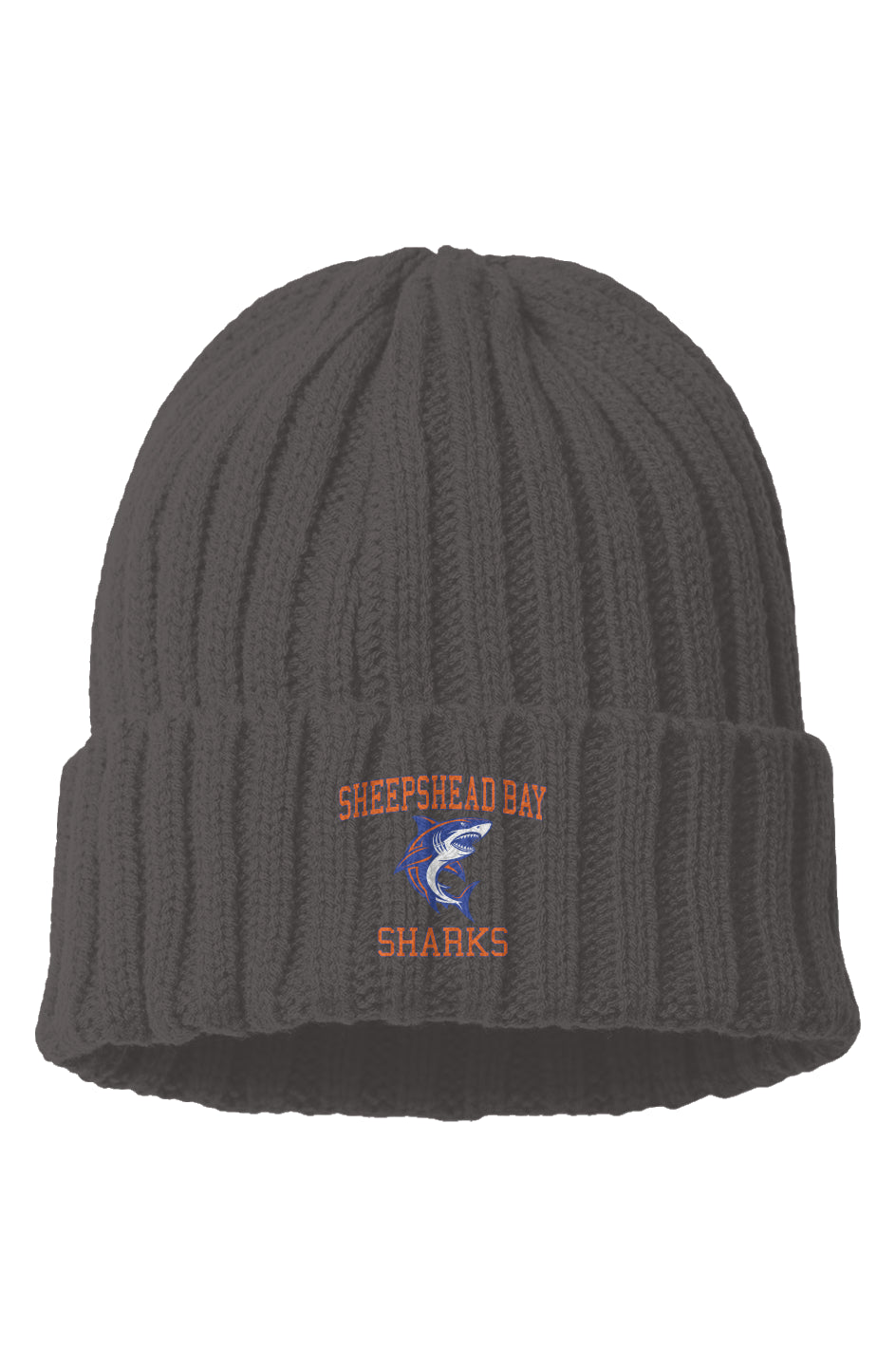 SBHS Sharks Cable Knit Beanie