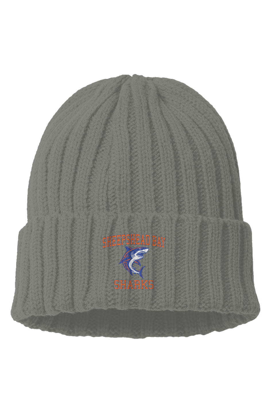 SBHS Sharks Cable Knit Beanie