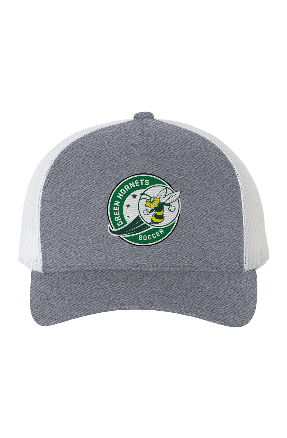 Lynbrook E. Rockaway Green Hornets White Mesh Trucker Cap